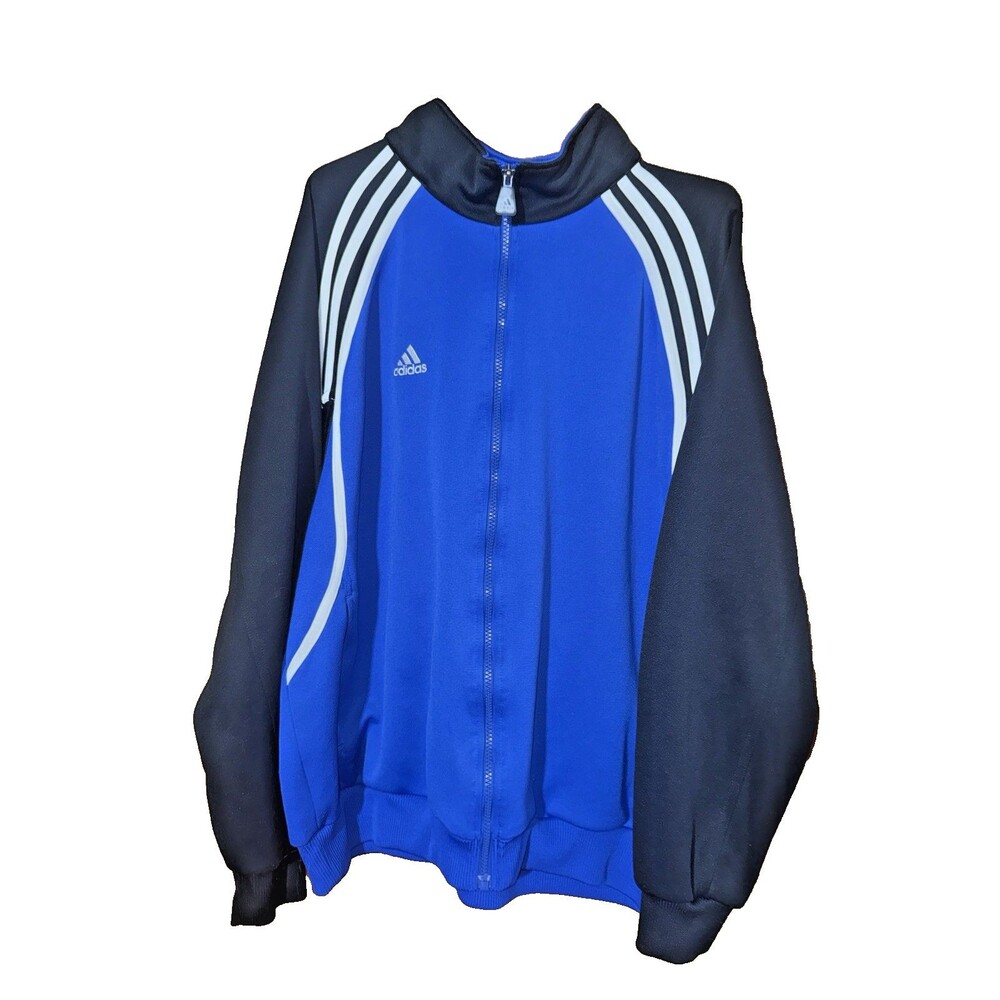 Mens Vintage Y2K Blue Adidas Track Jacket Sz Large L